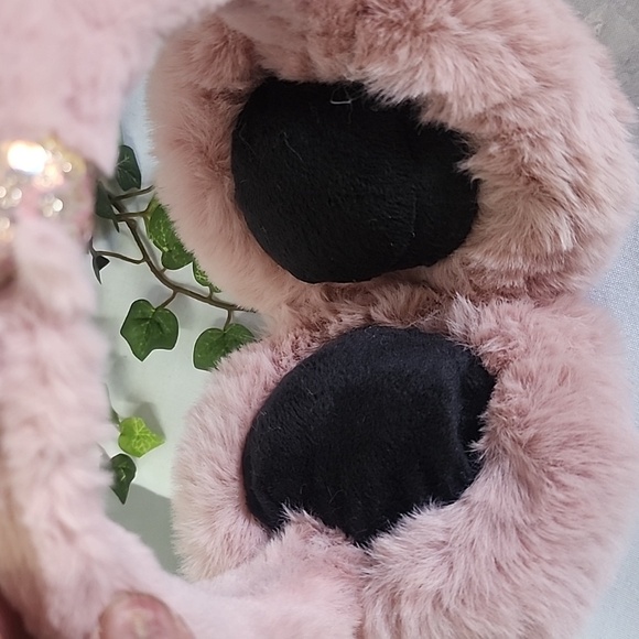 Rose Pink Oversize Earmuffs with Sequin Posable Bow NEW - Picture 8 of 8